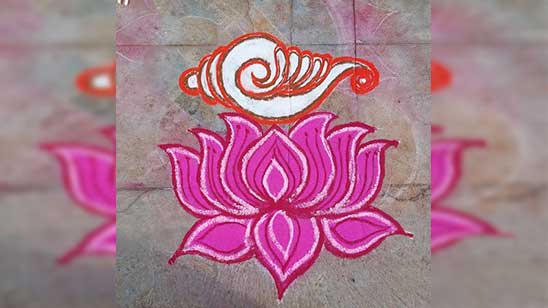 Durga Rangoli Designs