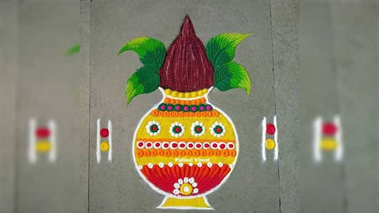 Easy Flower Rangoli Designs for Diwali