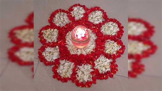 Flower Petals Rangoli