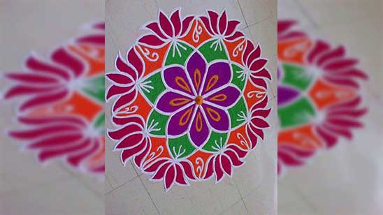 Flower Rangoli Design Simple a