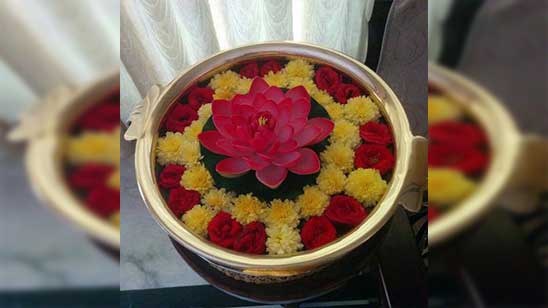 Flower Rangoli Design for Diwali