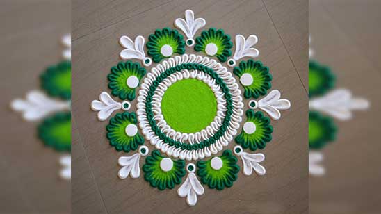 Flower Rangoli for Diwali