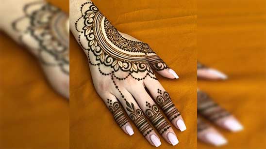 Full Hand Mehndi Design for Karva Chauth