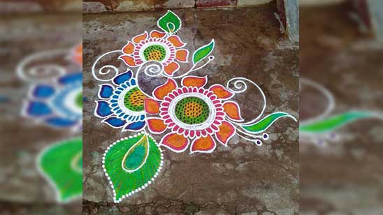 Maa Durga Rangoli Designs