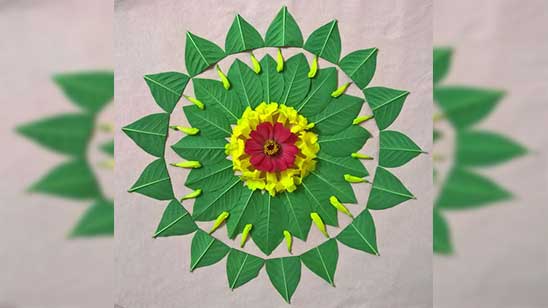 Marigold Flower Rangoli