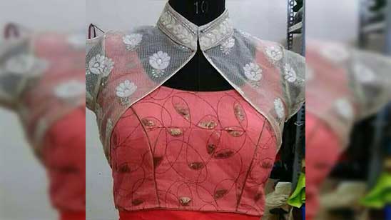 Net Blouse Design Back and Front