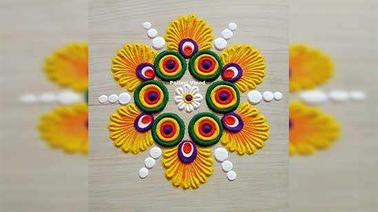 New Flower Rangoli Designs