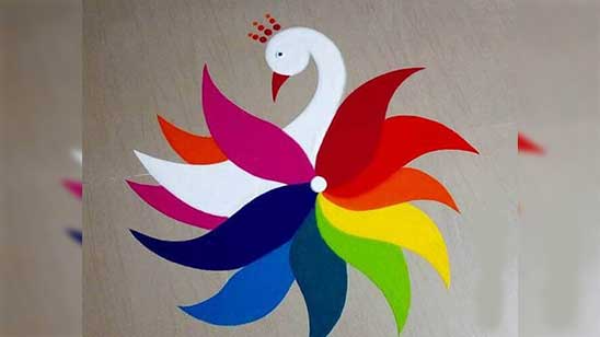 Rangoli Designs for Diwali Easy and Beautiful Peacock