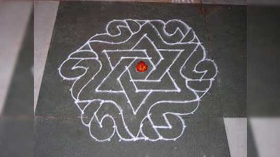 Rangoli Designs with Dots and Colours