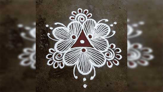 Rangoli Designs with Flowers and Colours