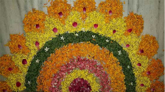Rangoli From Flowers
