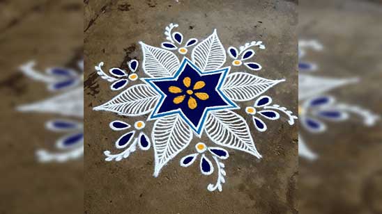 Rangoli Kolam Flower Design