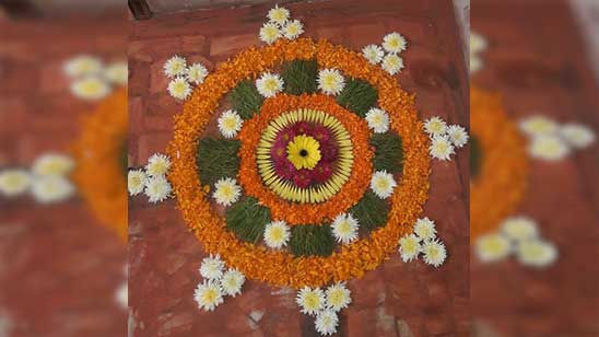 Real Flower Rangoli