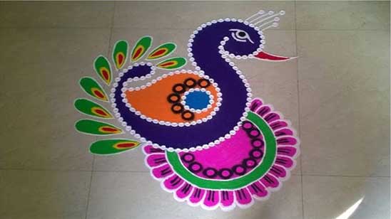 Round Shape Rangoli for Diwali