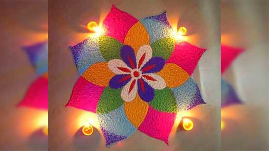 Sanskar Bharti Rangoli Design for Diwali