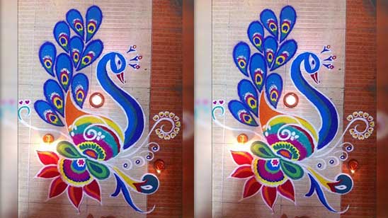 Sanskar Bharti Rangoli Designs for Diwali