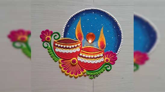 Sanskar Bharti Rangoli for Diwali