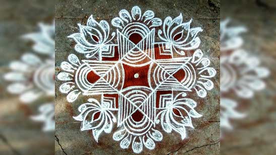 Simple Daily Rangoli Designs with Dots