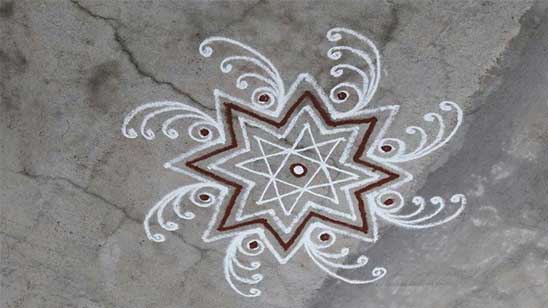 Simple Kolam Designs for Home with Dots