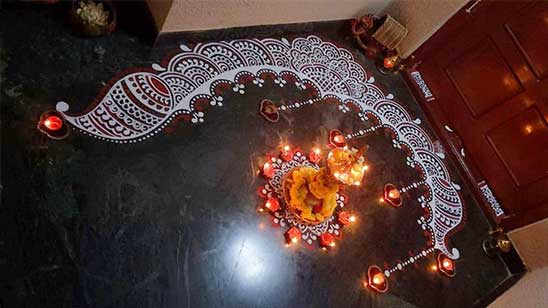 Simple Rangoli Designs 2022 with Dots