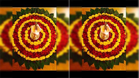 Simple Rangoli Designs for Home with Colours