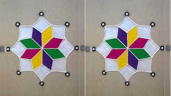Simple Rangoli Designs for Home with Dots