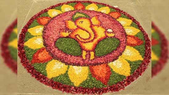 Simple Rangoli Designs for Home without Colors