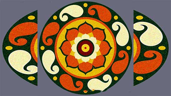 Simple Rangoli Designs for Home without Dots