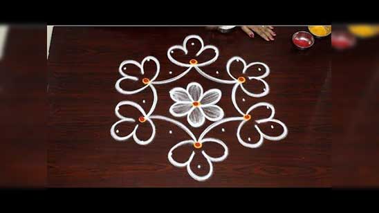 Simple Small Dotted Rangoli Designs for Home