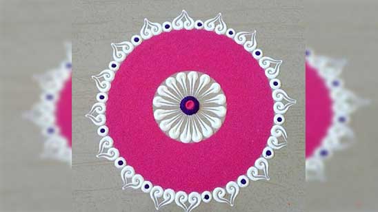 Simple and Easy Lotus Rangoli Designs for Home