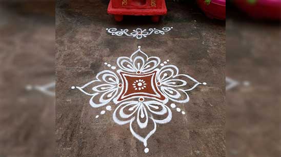 Simple and Easy Rangoli Designs for Home with Dots