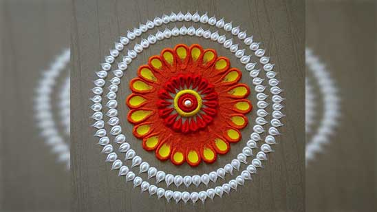 Simple and Easy Rangoli Designs for Home without Colour