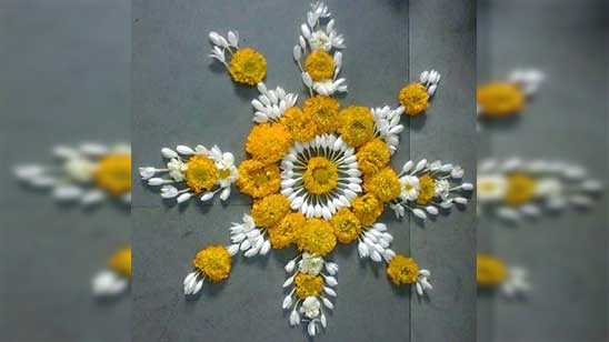 Simple and Easy Rangoli Designs with Dots for Home