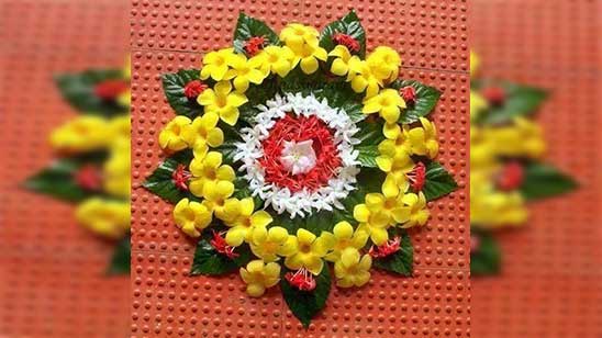 Simple and Easy Round Rangoli Designs for Home