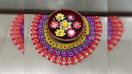 Simple and Small Rangoli Designs for Home