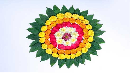 Small Flower Rangoli Design