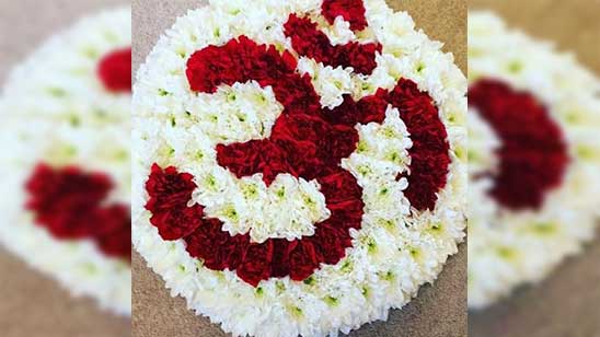 Small Rangoli with Flowers