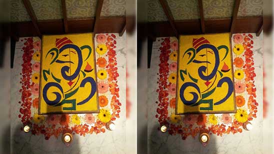 Unique Rangoli Design for Diwali