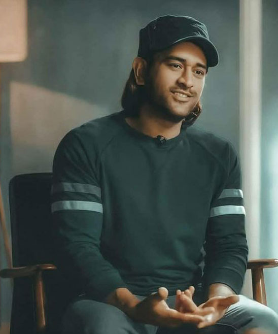 Dhoni With Long Hair