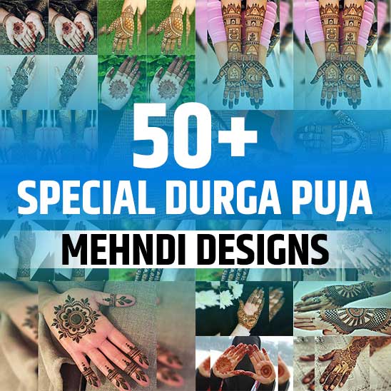 Durga Puja Mehndi Design