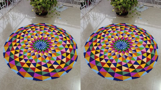 Beautiful Rangoli Designs for Diwali Peacock