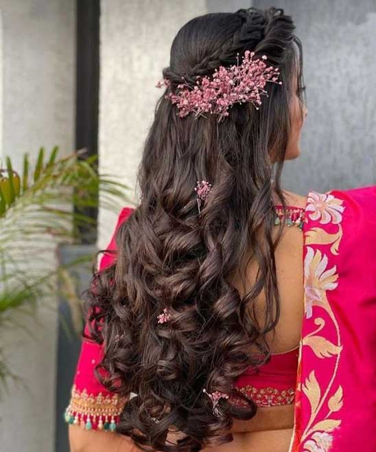 Party Hairstyles with Saree | Hairstyles with Saree for Party | Indian  Hairstyles for Saree | Hairstyles for Half Saree | Saree Hairstyles for Short  Hair | Simple Hairstyles with Saree |