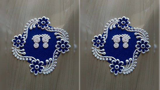 Difficult Peacock Rangoli Designs for Diwali