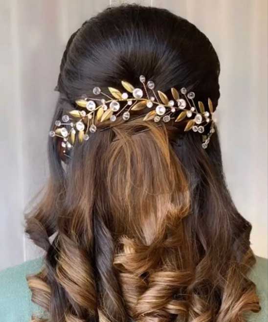 Engagement Hairstyle for Saree