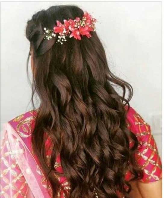 Hair Styles for Half Saree