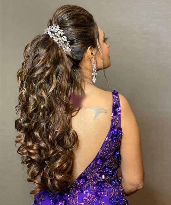 Hairstyle for Wedding on Saree