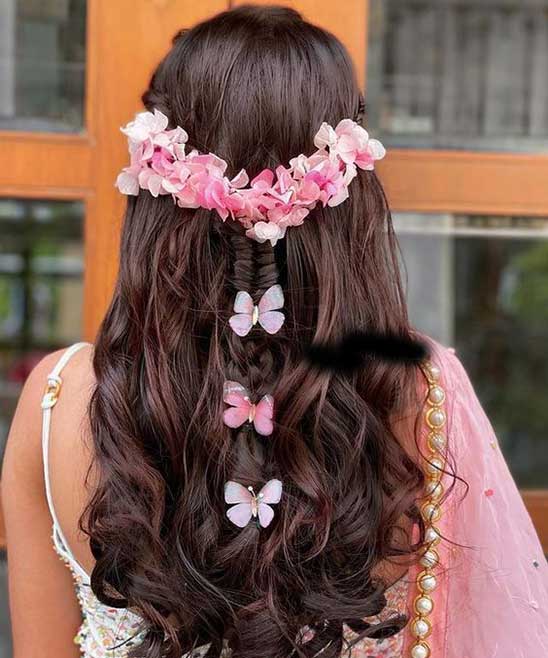 Hairstyle on Saree for Wedding
