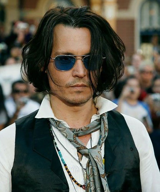 Johnny Depp Long Hair Ponytail