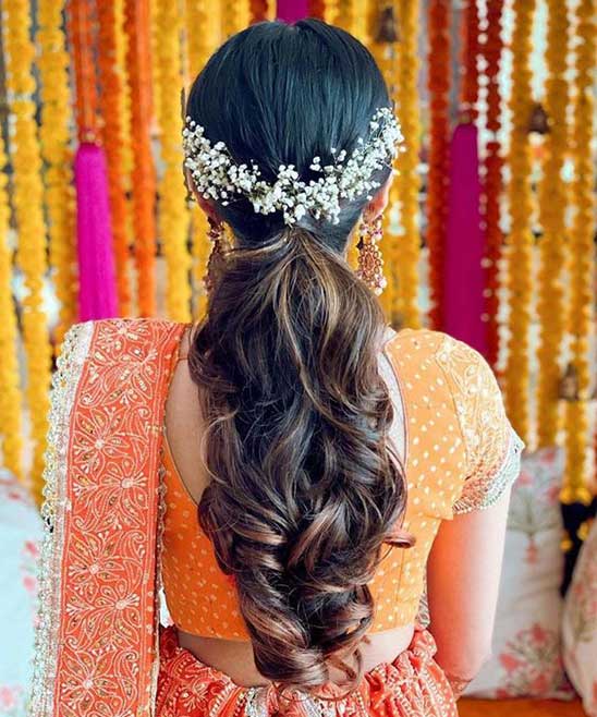 Open Hairstyle on Saree