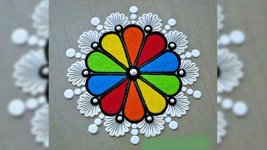Pictures of Peacock Rangoli Designs for Diwali